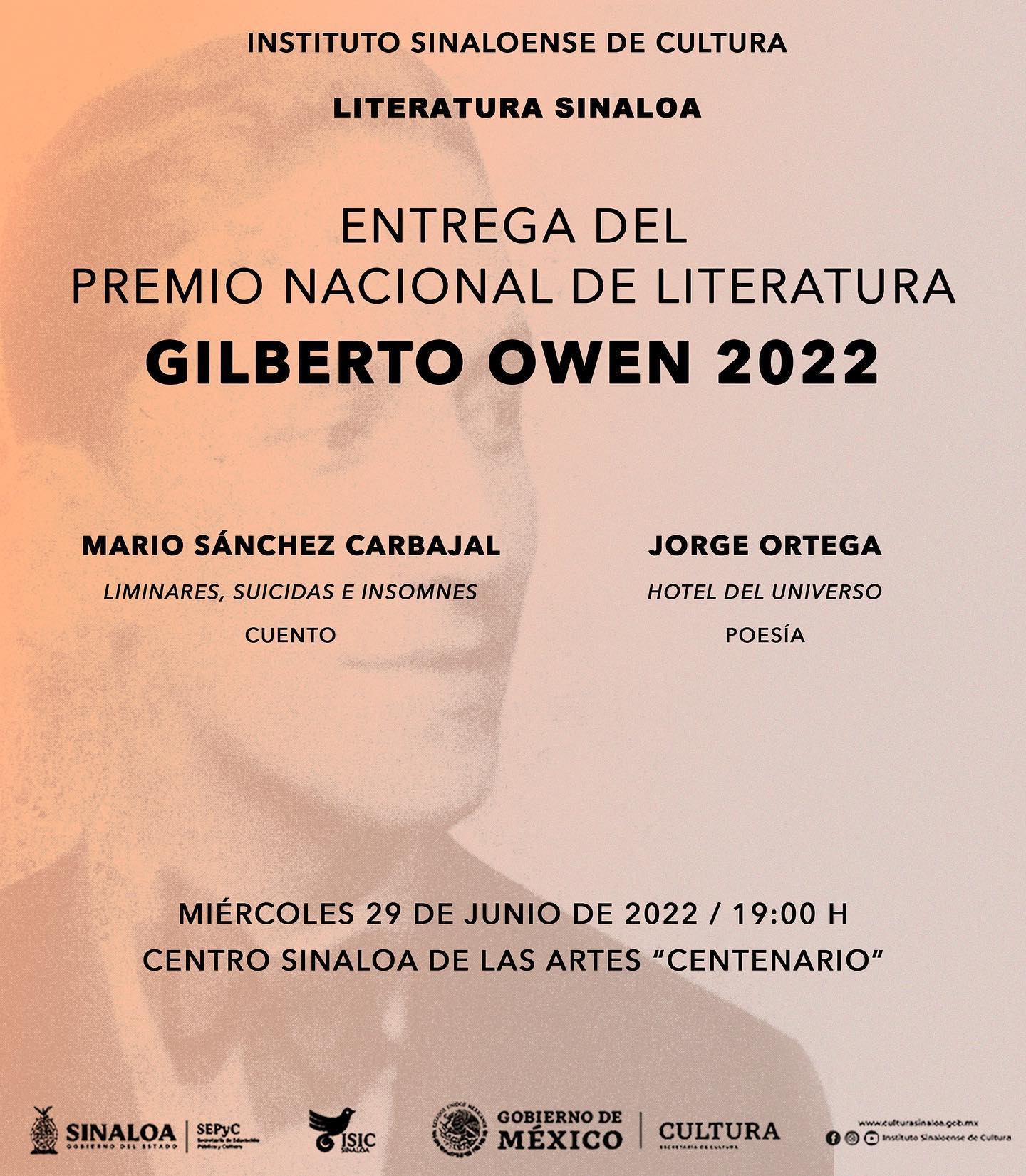 Entrega del Premio Gilberto Owen 2022