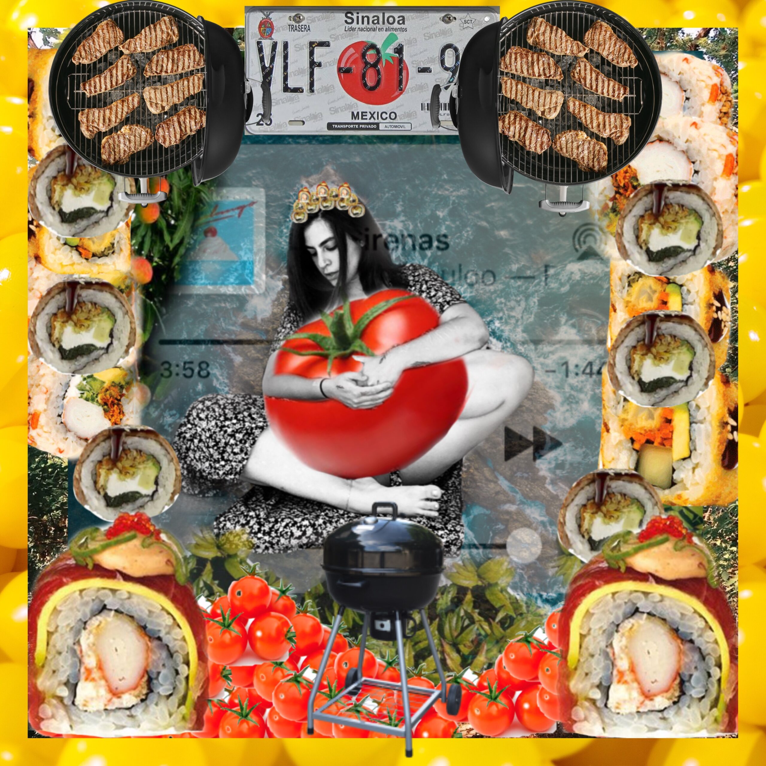 María Vez tomate sushi collage